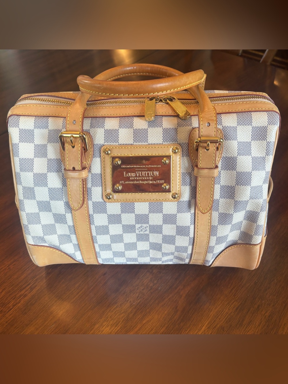 Louis Vuitton Damier Azur Berkeley Satchel